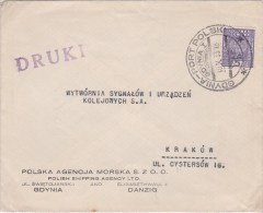 Pologne,lettre  De GDYNIA- PORT POLSKI, 1933  (p36) - Storia Postale