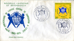 FDC Nouvelle Calédonie : 10ème Anniversaire De L'Office Centrale De Coopération à L'Ecole - Nouméa 21 Juillet 1973 - FDC