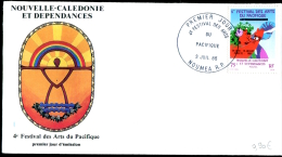 FDC Nouvelle Calédonie : 4éme Festival Des Arts Du Pacifique - Nouméa 3 Juillet 1985 - FDC