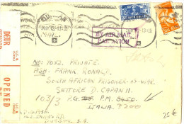 LBL25 - AFRIQUE DU SUD LETTRE DURBAN / SETTORE D.CAPAN II ITALIE 20/4/1943 CENSURE - Briefe U. Dokumente
