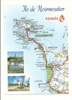 Cp, Carte Géographique, L´Ile De Noirmoutier - Carte Geografiche