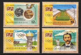HUNGARY - 1994. International Olympic Committee,Centenary /Olympic Flame/Coubertin MNH! Mi 4294-4297. - Nuevos