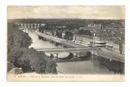 Cp, 53, Laval, Vue Sur La Mayenne, Prise Du Palais De Justice, écrite - Laval