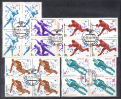 Russia Mi 4915-4919 Winter Olympics 1980 In 4 Blocks  FU Fine Used - Invierno 1980: Lake Placid