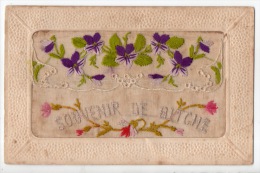 Delcampe - 57 - BITCHE . SOUVENIR DE BITCHE . CARTE BRODÉE . PETIT POÈME DE LAMARTINE - Réf. N°6112 - - Bitche