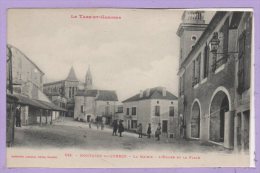 82 - MONTAIGU De QUERCY --  La Mairie - L'Eglise Et La Place - Montaigu De Quercy