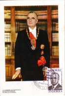Carte  Maximum  1er  Jour  ANDORRE   Président   Georges  POMPIDOU   1975 - Cartoline Maximum