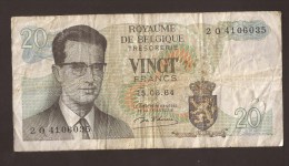 België Belgique Belgium 15 06 1964 20 Francs Atomium Baudouin. 2 O 4106035. - 20 Franchi