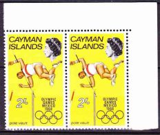 Cayman Islands - 1968 - Olympic Games - - Sports - Pole Vault - Corner Pair - Kaaiman Eilanden