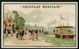 Chocolat Mexicain, Lith. J. Minot, Thème Paris, Station De Bateaux, Personnages - Altri & Non Classificati