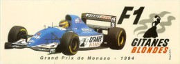 LigierF1 Gitanes Blondes Sticker 21x7,5cm Grand Prix De Monaco 1994 - Autorennen - F1