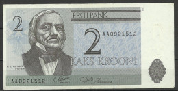 Estland Estonia Estonie 2 Krooni 1992 Banknote Karl Ernst Von Baer Universität Dorpat Tartu - Estonie