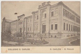 CPA SÃO CARLOS 1917 - Collegio S. Carlos - école, School, Escola - Postal - Postcard - BRASIL-BRESIL-BRAZIL - Other
