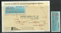 Exploitation Du Phosphate à L´île Nauru Et Export Vers L´Australie. 1 T-p + 1 BF Neuf ** Côte 9.00 € De L´ÎLE NAURU - Nauru
