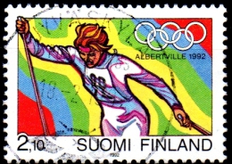 FINLAND 1992 Winter Olympic Games, Albertville - 2m10 Skiing  FU - Oblitérés