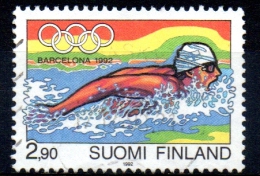 FINLAND 1992 Summer Games, Barcelona - 2m10 Skiing  FU - Oblitérés