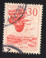 Yougoslavie 1965 Oblitération Ronde Used Stamp LITOSTROJ Usine Machinerie Lourde Turbines - Used Stamps