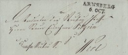 Brief Arnsberg 6.10. Gel. Nach Werl - Préphilatélie