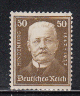 Germany MH Scott #B22 50pf + 50pf Pres. Paul Von Hindenburg - 80th Birthday - Nuovi