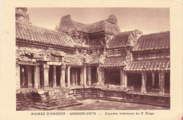 Cpa,CAMBODGE,baphuan,ruin Es D´angkor,angkor-vath,rout E Du Temple,12ème Siècle,rare,hindou,vishno U,bouddhiste,rare,khm - Cambodge