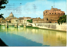 ROME : Le Château Saint Ange Et Saint Pierre Vus Du Quai Du Tibre - Castel Sant'Angelo