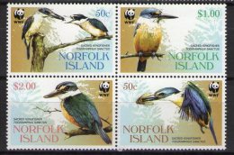 355 WWF W.W.F.  2004 Norfolk Island - Sacred Kingfisher MNH Set - Neufs
