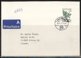 DENMARK Postal History Brief Envelope Air Mail DK 007 Plants Flora - Cartas & Documentos