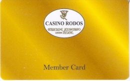 TARJETA DEL CASINO RODOS (GRECIA) - Casinokaarten