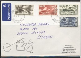 DENMARK Postal History Brief Envelope Air Mail DK 017 Ship Transportation Sailing - Briefe U. Dokumente