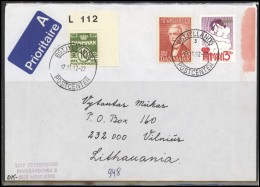 DENMARK Postal History Brief Envelope Air Mail DK 018 Personalities - Lettres & Documents