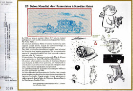 Feuillet Tirage Limité CEF  449 325 2224 Salon Mondial Des Humoristiques Knokke-Heist - 1981-1990