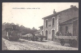 CASTETS DES LANDES - La Gare , Arrivée Du Train - Castets