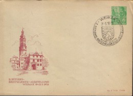 Germany/DDR - Postal Stationery  Cover  1956 -  Bezirks - Briefmarken - Ausstellung Weimar - Privatumschläge - Gebraucht