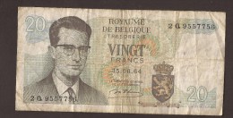 België Belgique Belgium 15 06 1964 20 Francs Atomium Baudouin. 2 Q 9557756 - 20 Francs