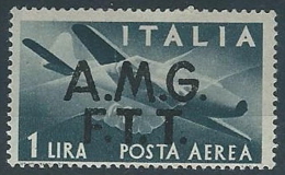 1947 TRIESTE A POSTA AEREA DEMOCRATICA 1 LIRA MH * - ED241-4 - Poste Aérienne