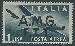 1947 TRIESTE A POSTA AEREA DEMOCRATICA 1 LIRA MH * - ED241-5 - Airmail