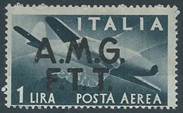 1947 TRIESTE A POSTA AEREA DEMOCRATICA 1 LIRA MH * - ED241-6 - Posta Aerea