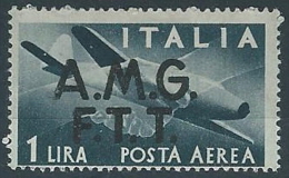 1947 TRIESTE A POSTA AEREA DEMOCRATICA 1 LIRA MH * - ED241-6 - Poste Aérienne
