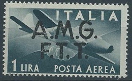 1947 TRIESTE A POSTA AEREA DEMOCRATICA 1 LIRA MNH ** - ED241 - Posta Aerea