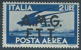 1947 TRIESTE A POSTA AEREA DEMOCRATICA 2 LIRE MH * - ED240-4 - Airmail