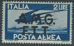 1947 TRIESTE A POSTA AEREA DEMOCRATICA 2 LIRE MH * - ED240-6 - Posta Aerea