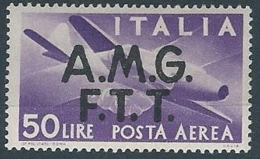 1947 TRIESTE A POSTA AEREA DEMOCRATICA 50 LIRE MH * - ED238 - Poste Aérienne