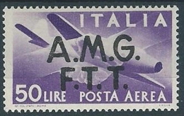 1947 TRIESTE A POSTA AEREA DEMOCRATICA 50 LIRE MH * - ED239 - Posta Aerea