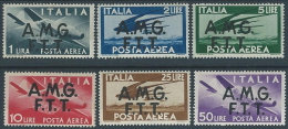 1947 TRIESTE A POSTA AEREA DEMOCRATICA 6 VALORI MH * - ED238 - Poste Aérienne