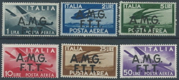 1947 TRIESTE A POSTA AEREA DEMOCRATICA 6 VALORI MNH ** - ED236 - Airmail