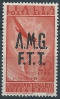 1947 TRIESTE A POSTA AEREA RADIO 20 LIRE MNH ** - ED242 - Poste Aérienne