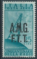 1947 TRIESTE A POSTA AEREA RADIO 25 LIRE MH * - ED245 - Poste Aérienne