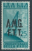 1947 TRIESTE A POSTA AEREA RADIO 25 LIRE MH * - ED245-4 - Poste Aérienne