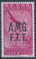 1947 TRIESTE A POSTA AEREA RADIO 50 LIRE MH * - ED243-3 - Luftpost