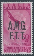 1947 TRIESTE A POSTA AEREA RADIO 50 LIRE MH * - ED243-3 - Poste Aérienne